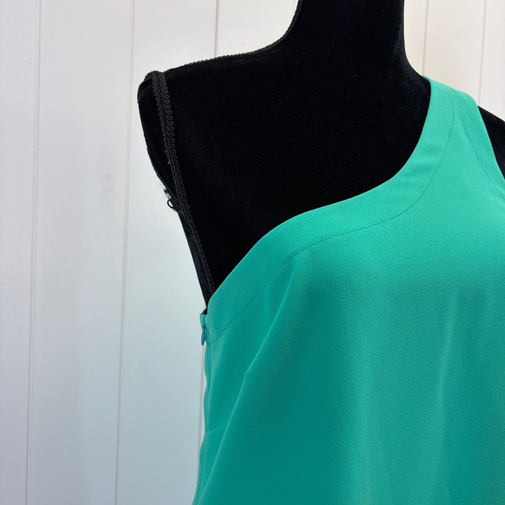 Trina Turk Lunaria Cocktail One Shoulder Tiered Mini Dress Women Size 8 Wedding - Picture 9 of 10
